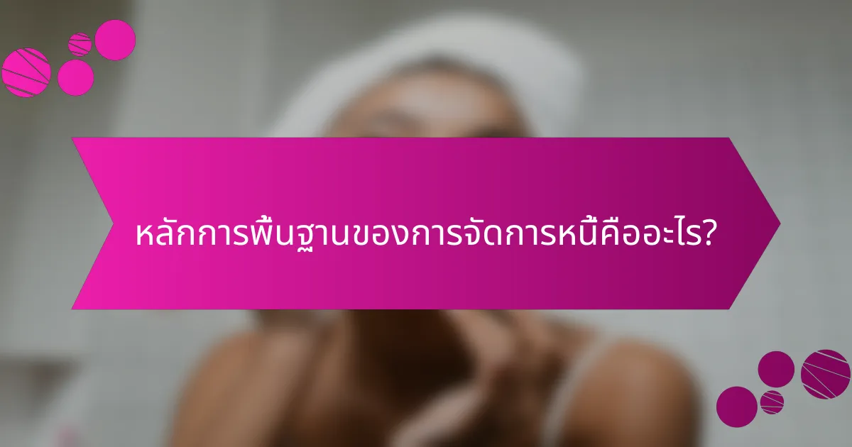 หลักการพื้นฐานของการจัดการหนี้คืออะไร?